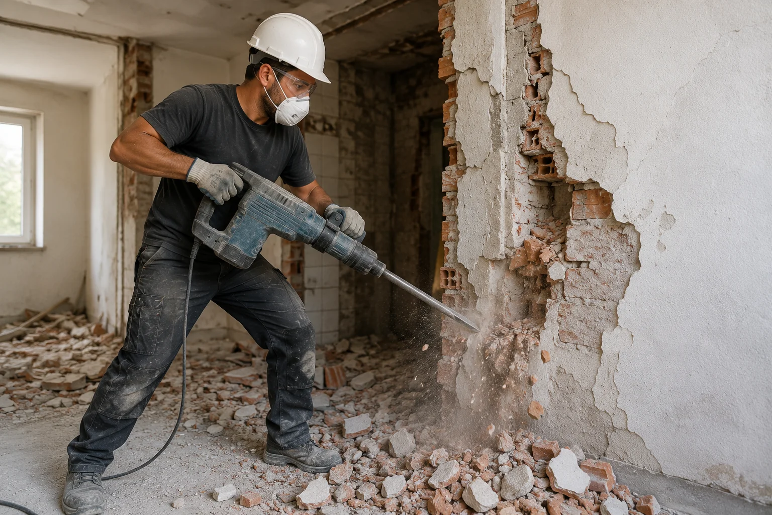 Trabalhos de demolição e preparação de obra